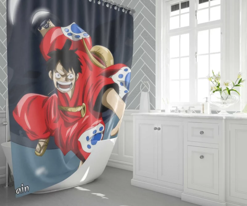 Luffy Never-Ending Quest Anime Shower Curtain 1