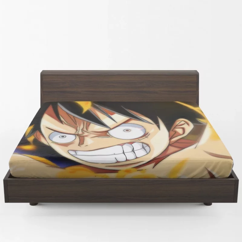 Luffy Persevering Spirit Anime Fitted Sheet 1