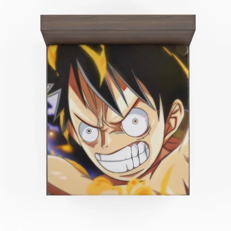 Luffy Persevering Spirit Anime Fitted Sheet