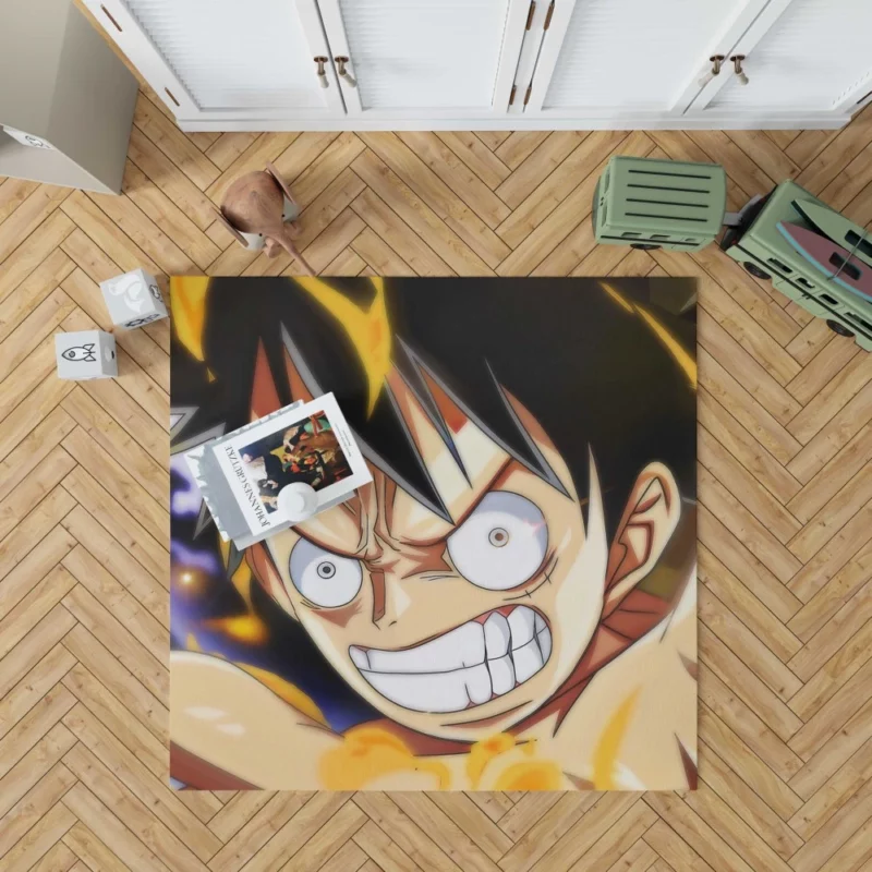 Luffy Persevering Spirit Anime Rug