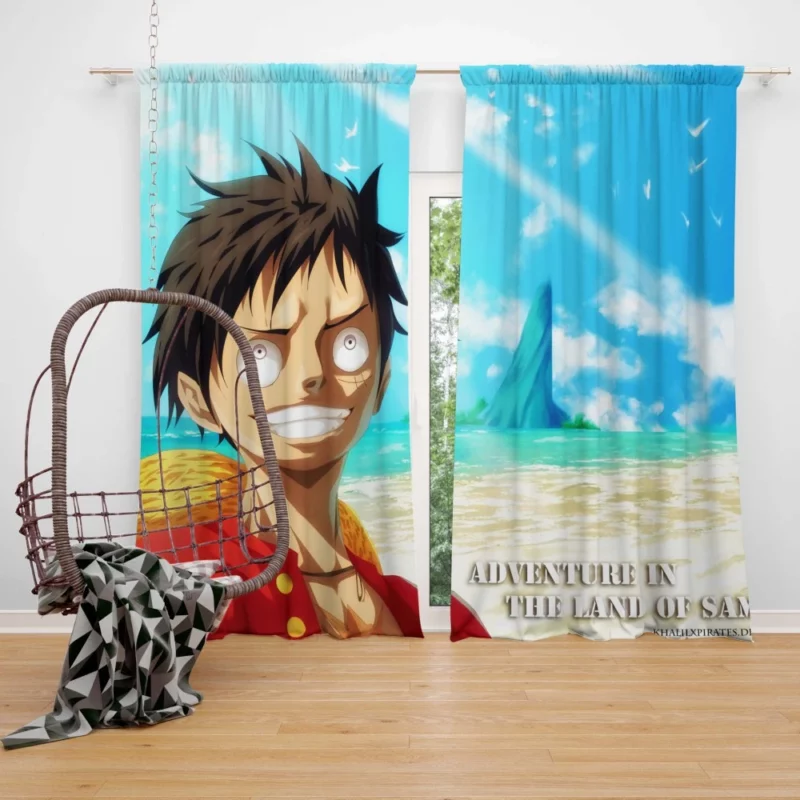 Luffy Pirate Adventure Anime Curtain