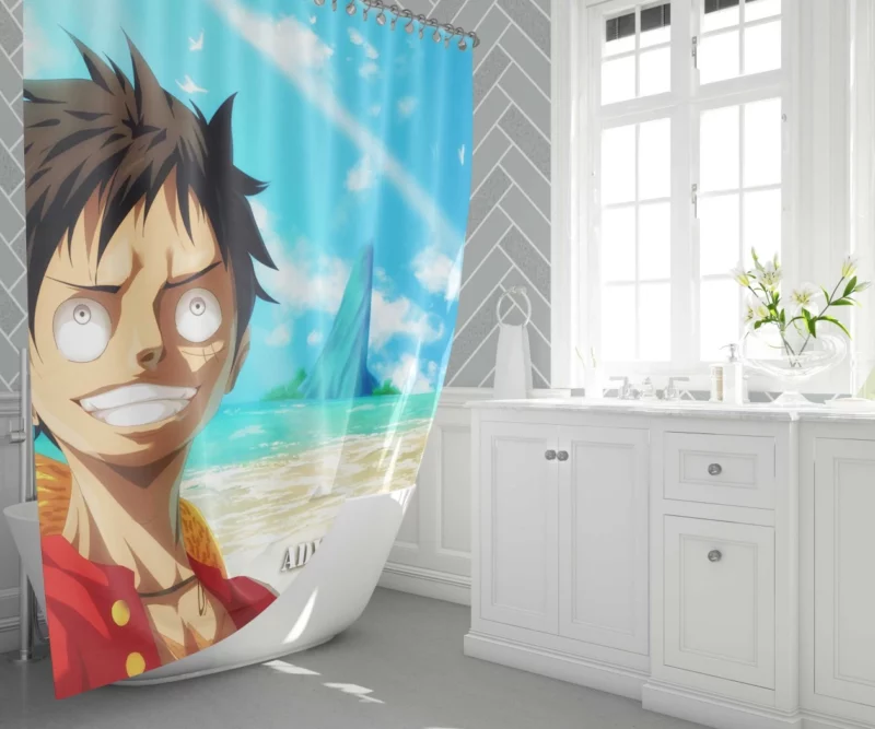 Luffy Pirate Adventure Anime Shower Curtain 1