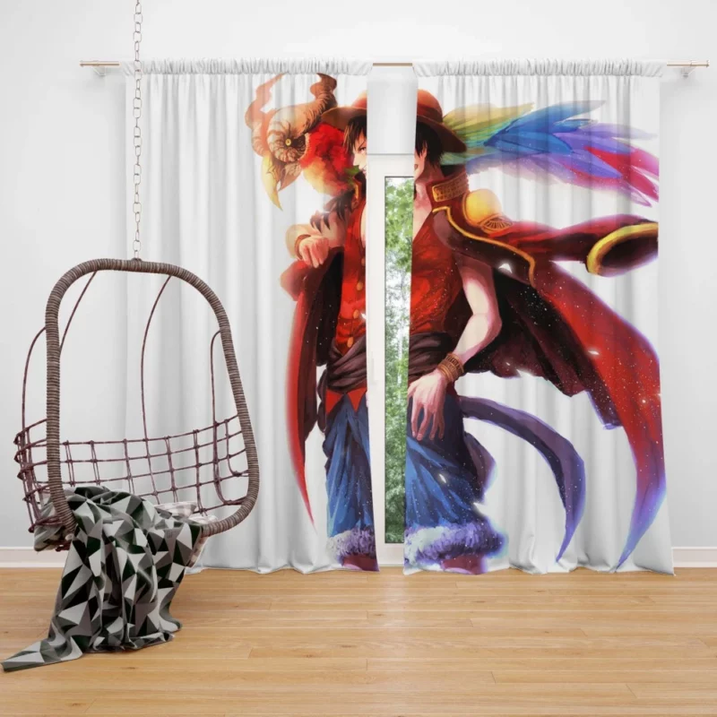 Luffy Spirited Adventures Anime Curtain