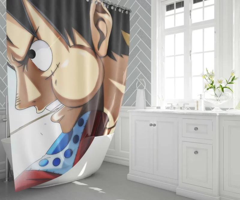 Luffy Triumphs and Trials Anime Shower Curtain 1