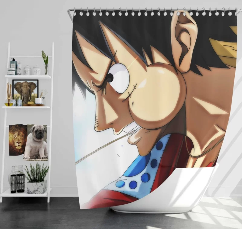 Luffy Triumphs and Trials Anime Shower Curtain