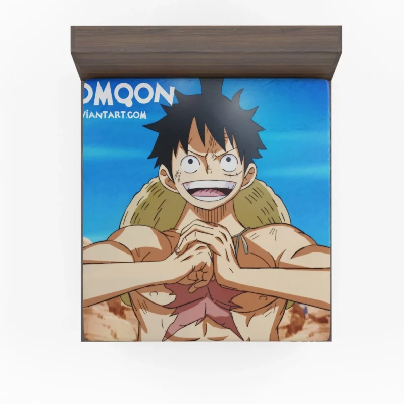 Luffy Unbreakable Will Anime Fitted Sheet