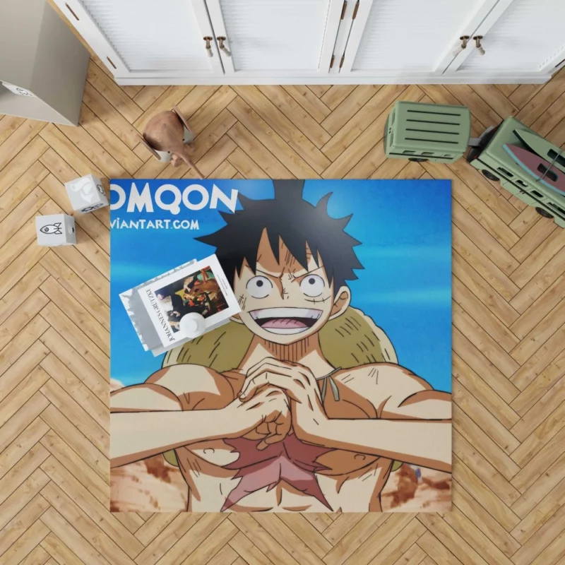 Luffy Unbreakable Will Anime Rug