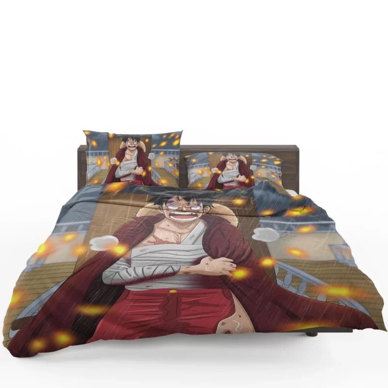 Luffy Unfaltering Spirit Anime Bedding Set