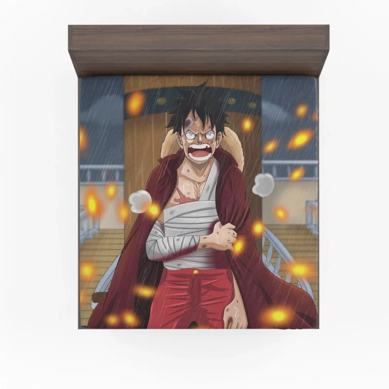 Luffy Unfaltering Spirit Anime Fitted Sheet