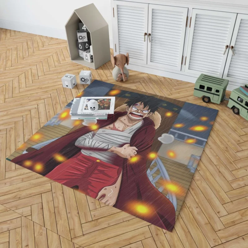 Luffy Unfaltering Spirit Anime Rug 1