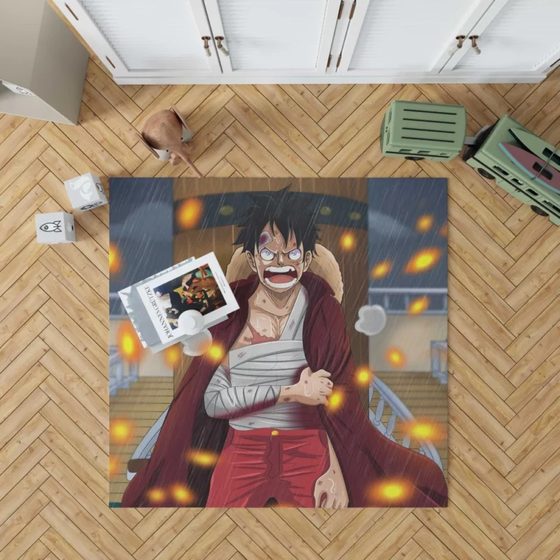 Luffy Unfaltering Spirit Anime Rug