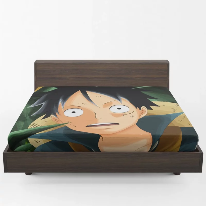 Luffy Unwavering Resolve Anime Fitted Sheet 1