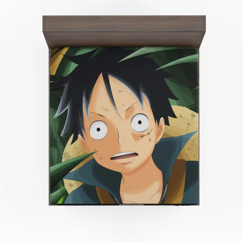 Luffy Unwavering Resolve Anime Fitted Sheet
