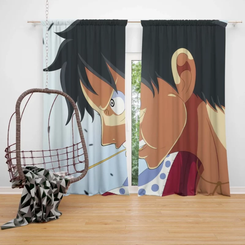 Luffy Unyielding Quest Anime Curtain