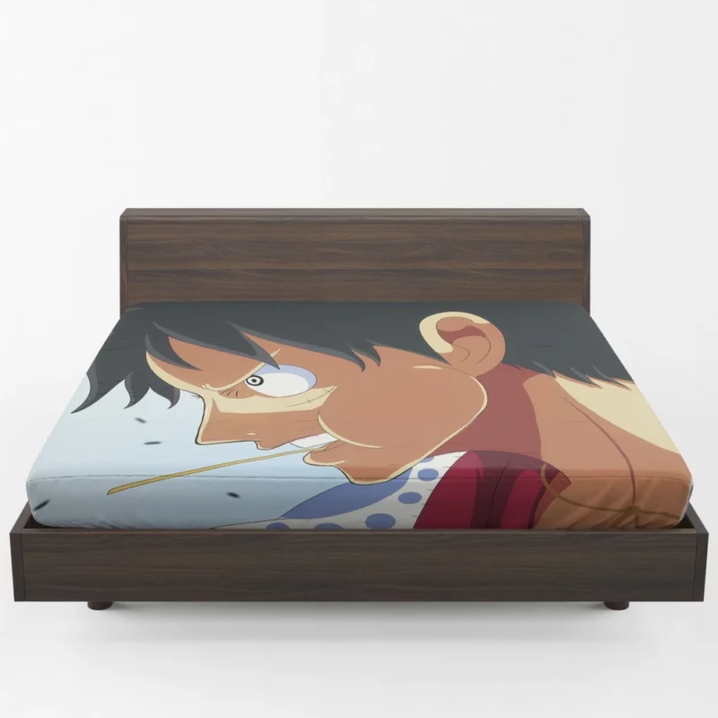 Luffy Unyielding Quest Anime Fitted Sheet 1