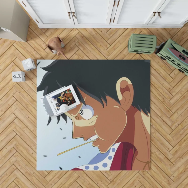 Luffy Unyielding Quest Anime Rug