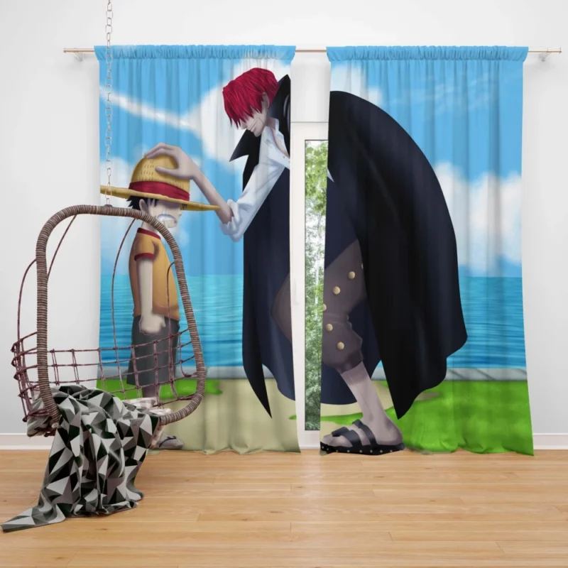 Luffy and Shanks Pirate Bond Anime Curtain