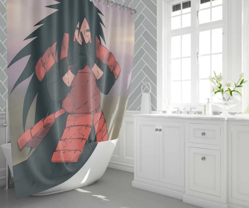 Madara Uchiha Eternal Legend Anime Shower Curtain 1