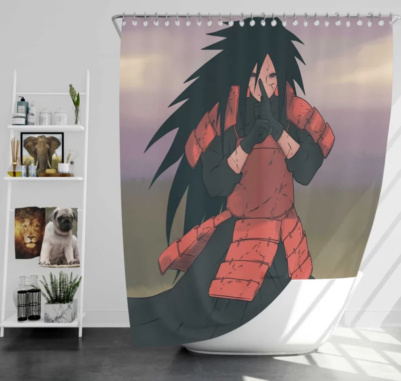 Madara Uchiha Eternal Legend Anime Shower Curtain