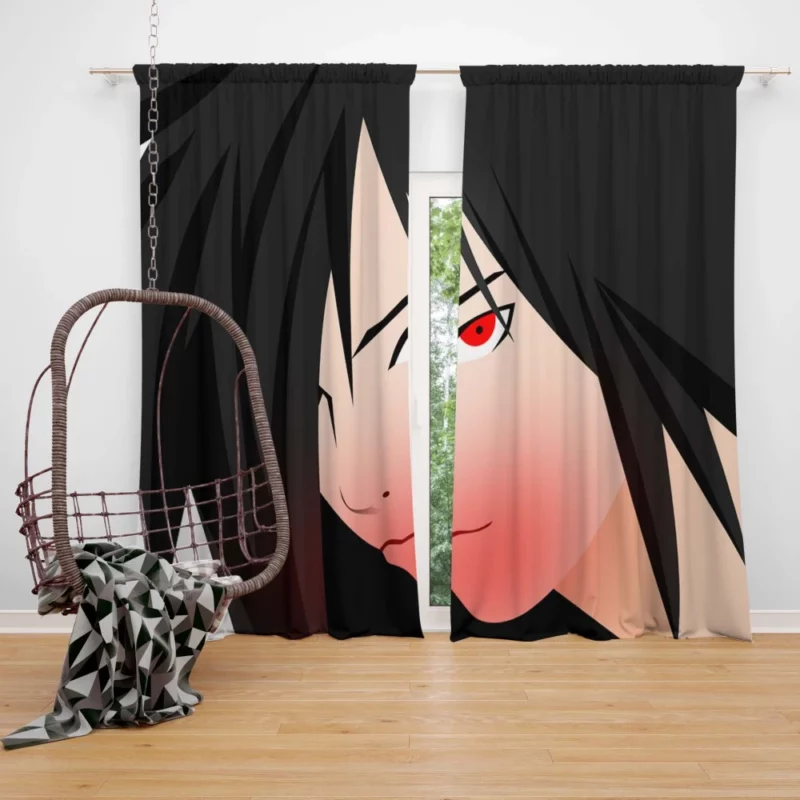 Madara Uchiha Eyes of Power Anime Curtain