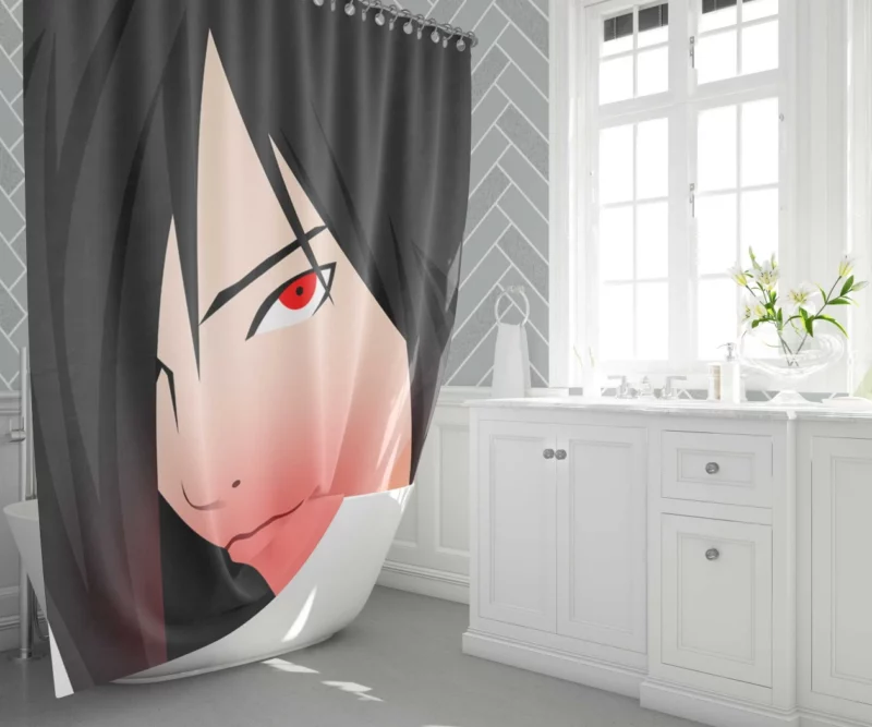 Madara Uchiha Eyes of Power Anime Shower Curtain 1