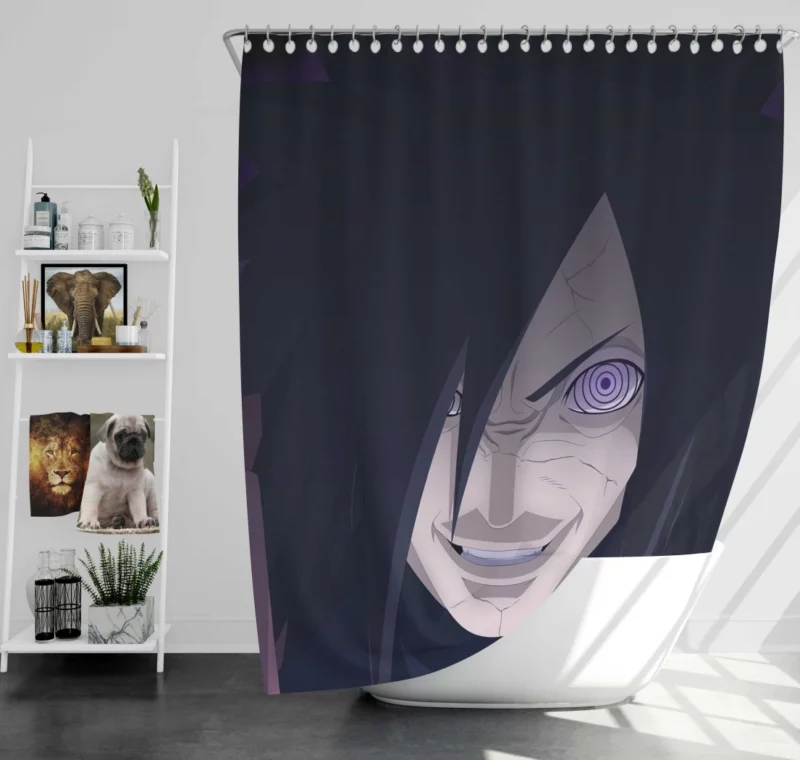 Madara Uchiha Infinite Power Anime Shower Curtain