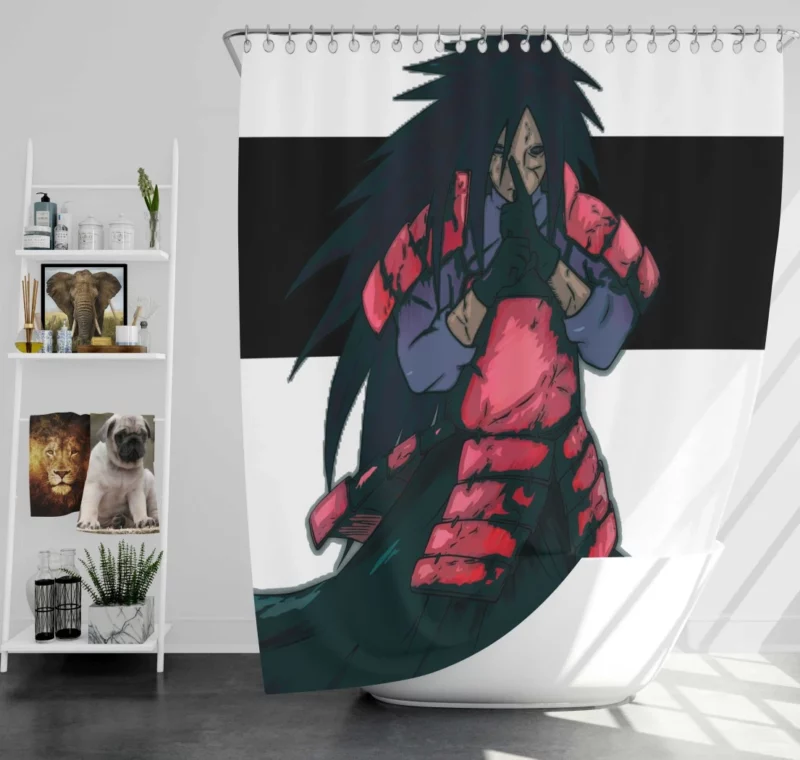 Madara Uchiha Reign of Power Anime Shower Curtain