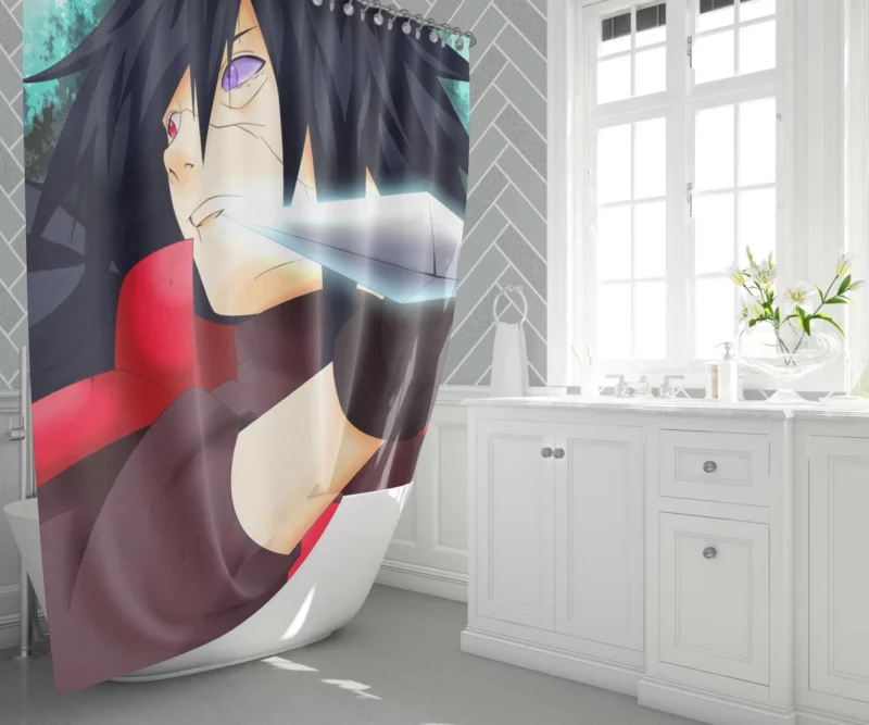 Madara Uchiha Rinnegan Power Anime Shower Curtain 1