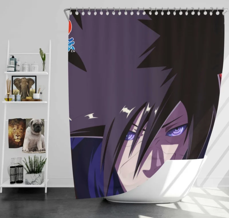 Madara Uchiha Shadow Ambition Anime Shower Curtain