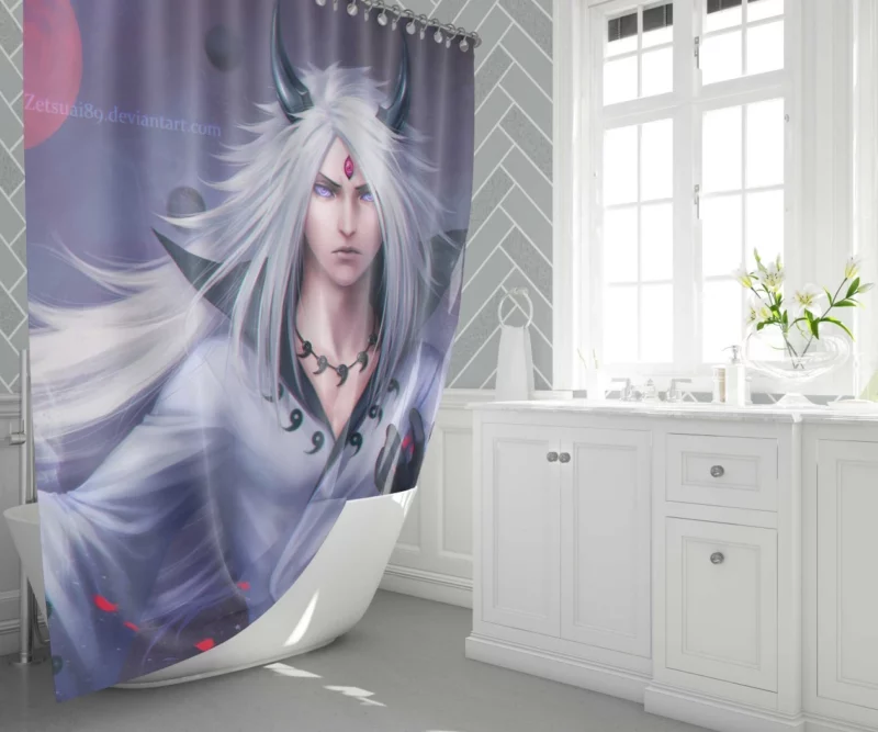 Madara Uchiha Shadow Sovereign Anime Shower Curtain 1