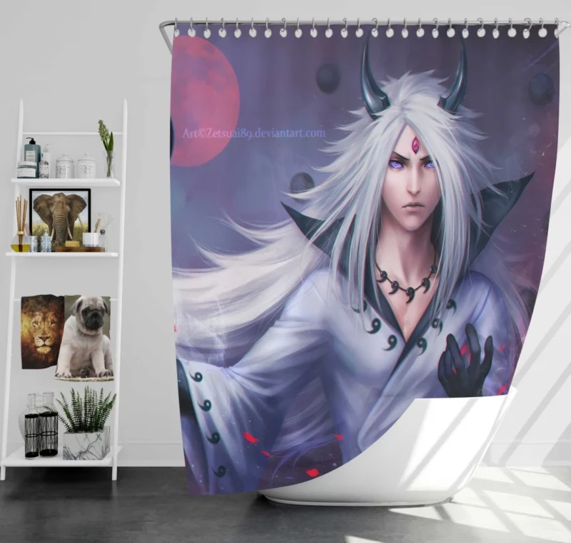 Madara Uchiha Shadow Sovereign Anime Shower Curtain