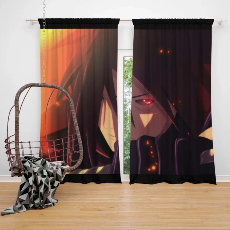 Madara Uchiha Sharingan Warrior Anime Curtain