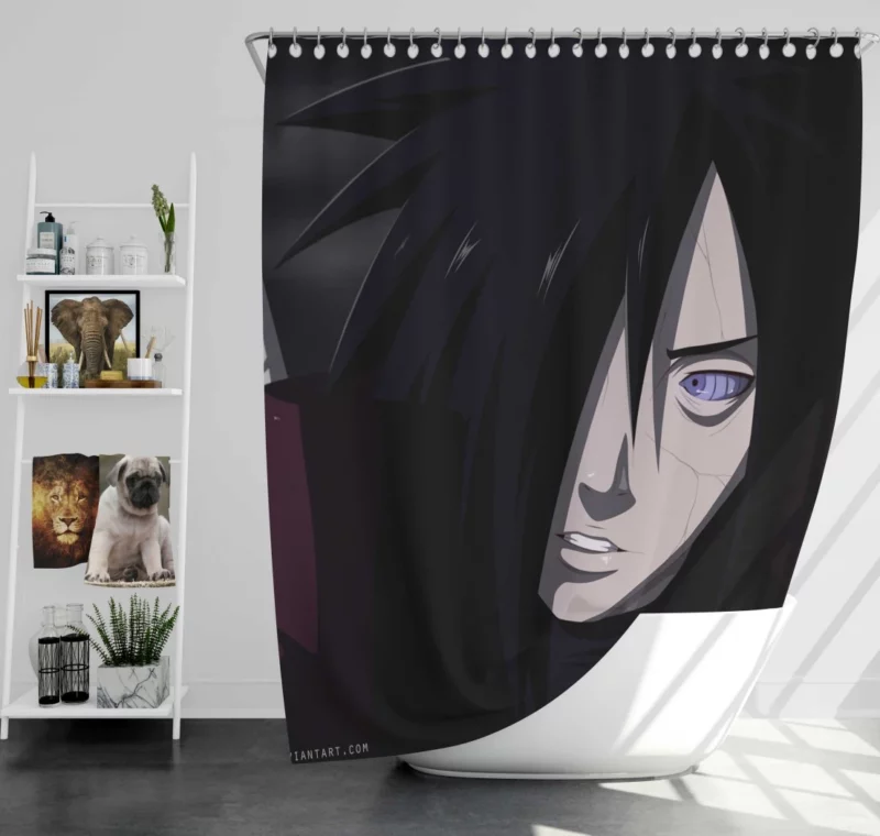 Madara Uchiha Shinobi Rise Anime Shower Curtain