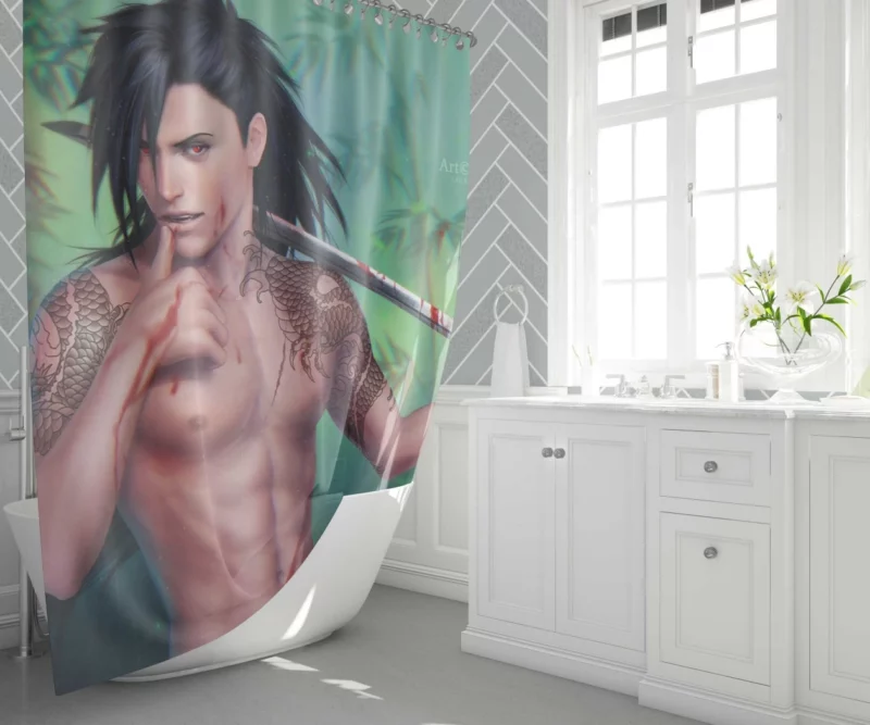 Madara Uchiha Shinobi Tale Anime Shower Curtain 1