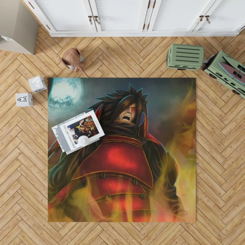 Madara Uchiha Unrivaled Power Anime Rug