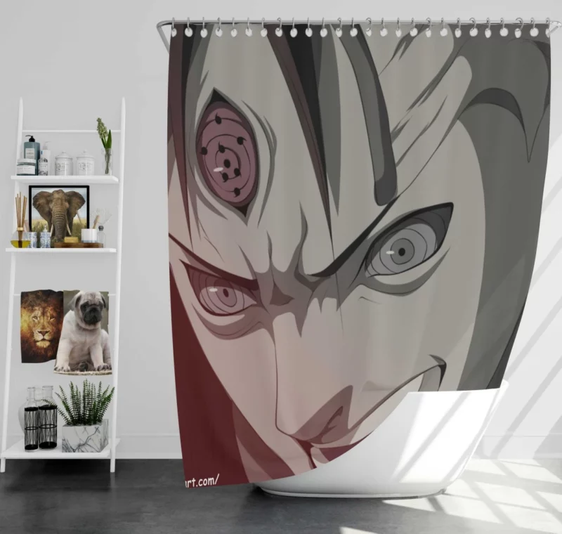 Madara Uchiha Unstoppable Force Anime Shower Curtain