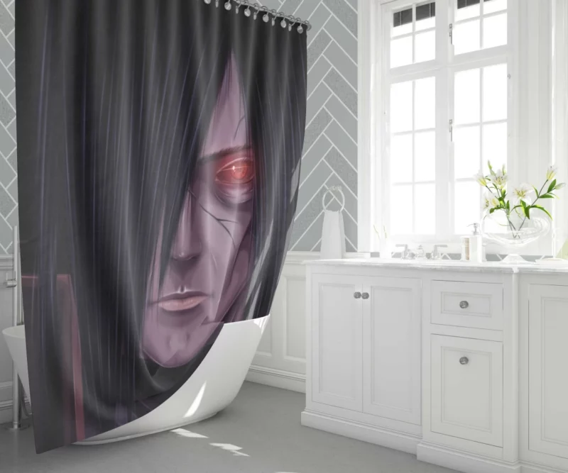 Madara Uchiha Unyielding Warrior Anime Shower Curtain 1