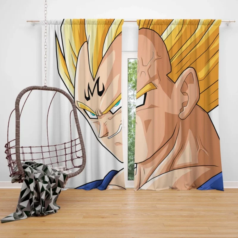 Majin Vegeta Unleashed Power Anime Curtain