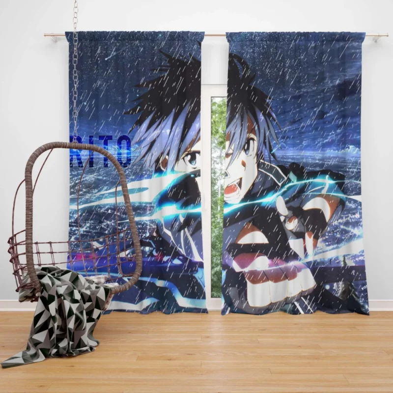 Manga Kirito Impact in Sword Art Online Anime Curtain