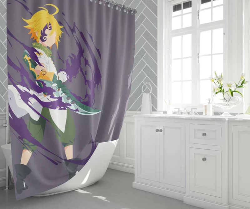 Meliodas Blade of Wrath Anime Shower Curtain 1