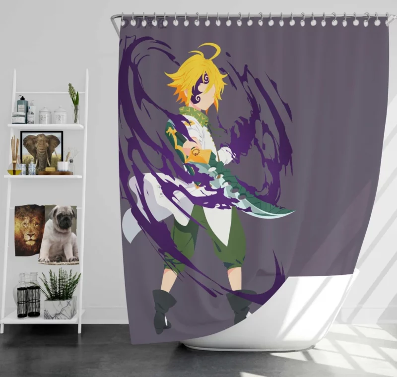 Meliodas Blade of Wrath Anime Shower Curtain