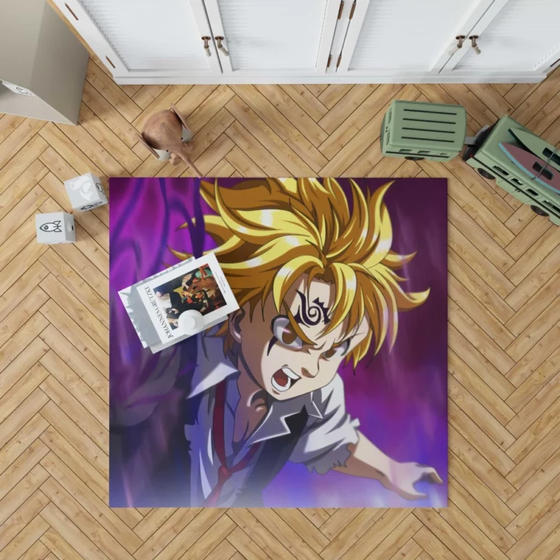 Meliodas Blonde Demon Anime Rug