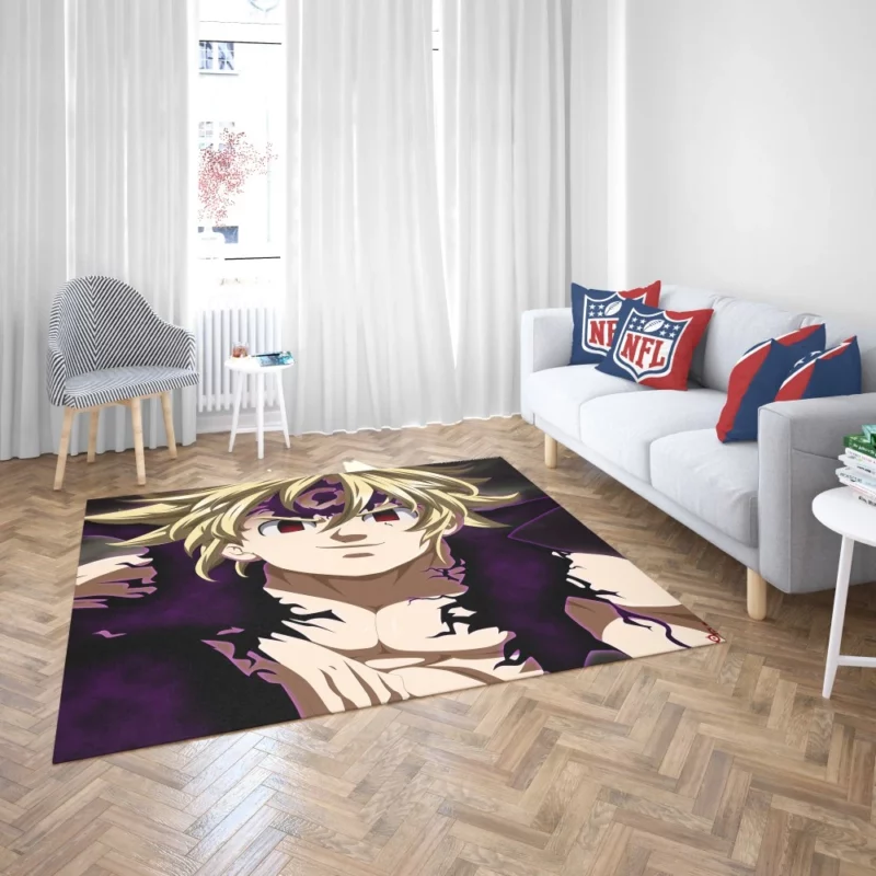 Meliodas Blonde Rebel Hero Anime Rug 2