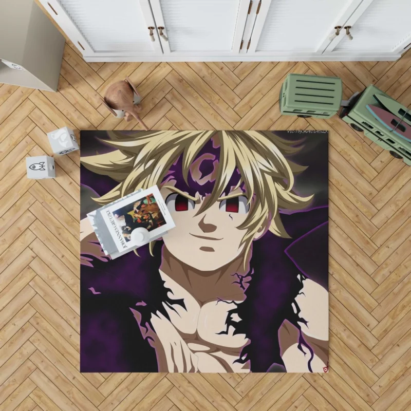 Meliodas Blonde Rebel Hero Anime Rug