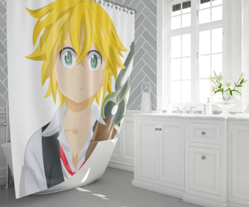 Meliodas Captain of Wrath Anime Shower Curtain 1