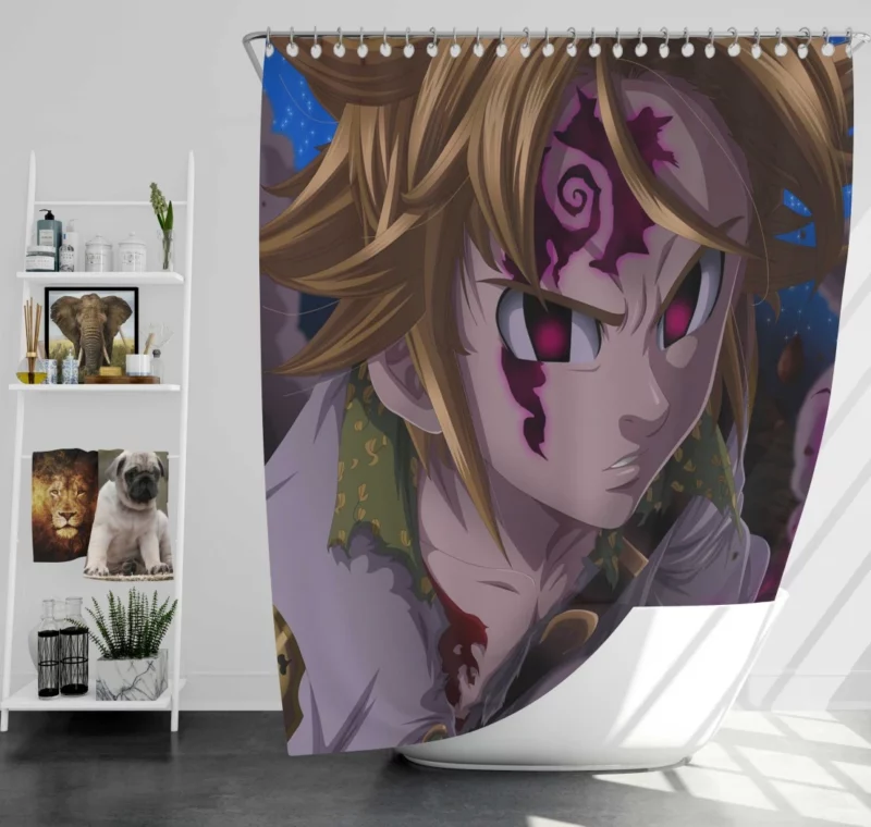 Meliodas Deadly Enigma Anime Shower Curtain