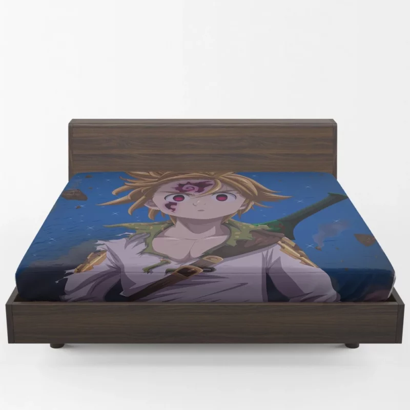 Meliodas Demon Blood Awakening Anime Fitted Sheet 1