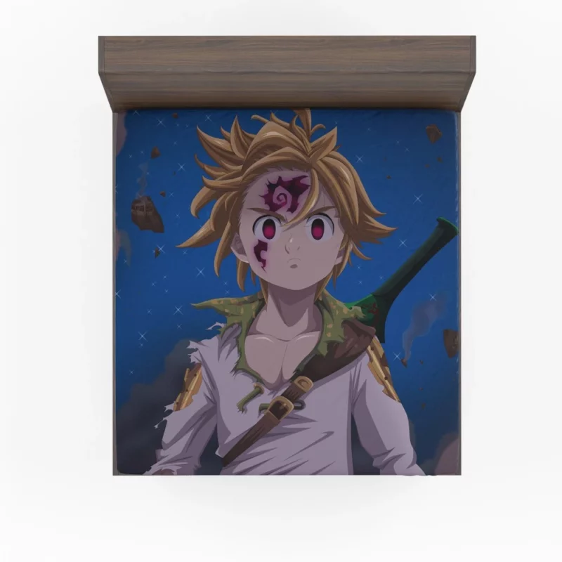 Meliodas Demon Blood Awakening Anime Fitted Sheet