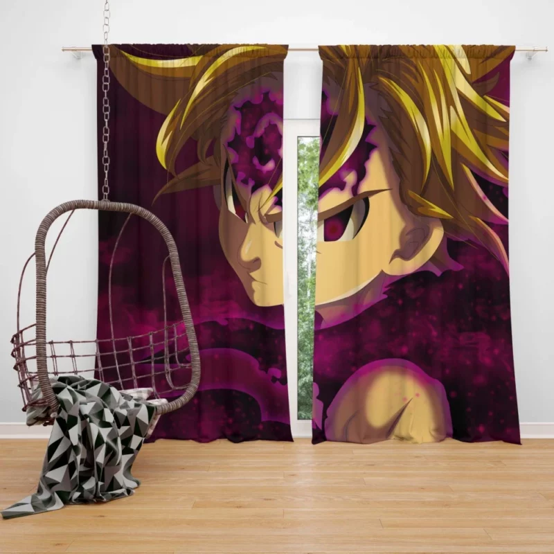 Meliodas Demon Captain Anime Curtain