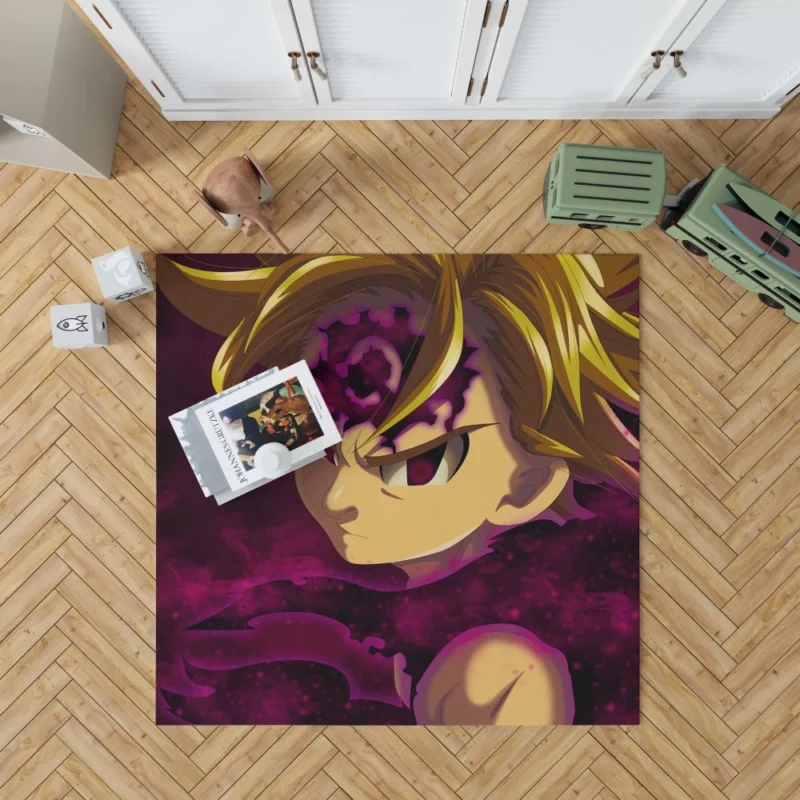 Meliodas Demon Captain Anime Rug